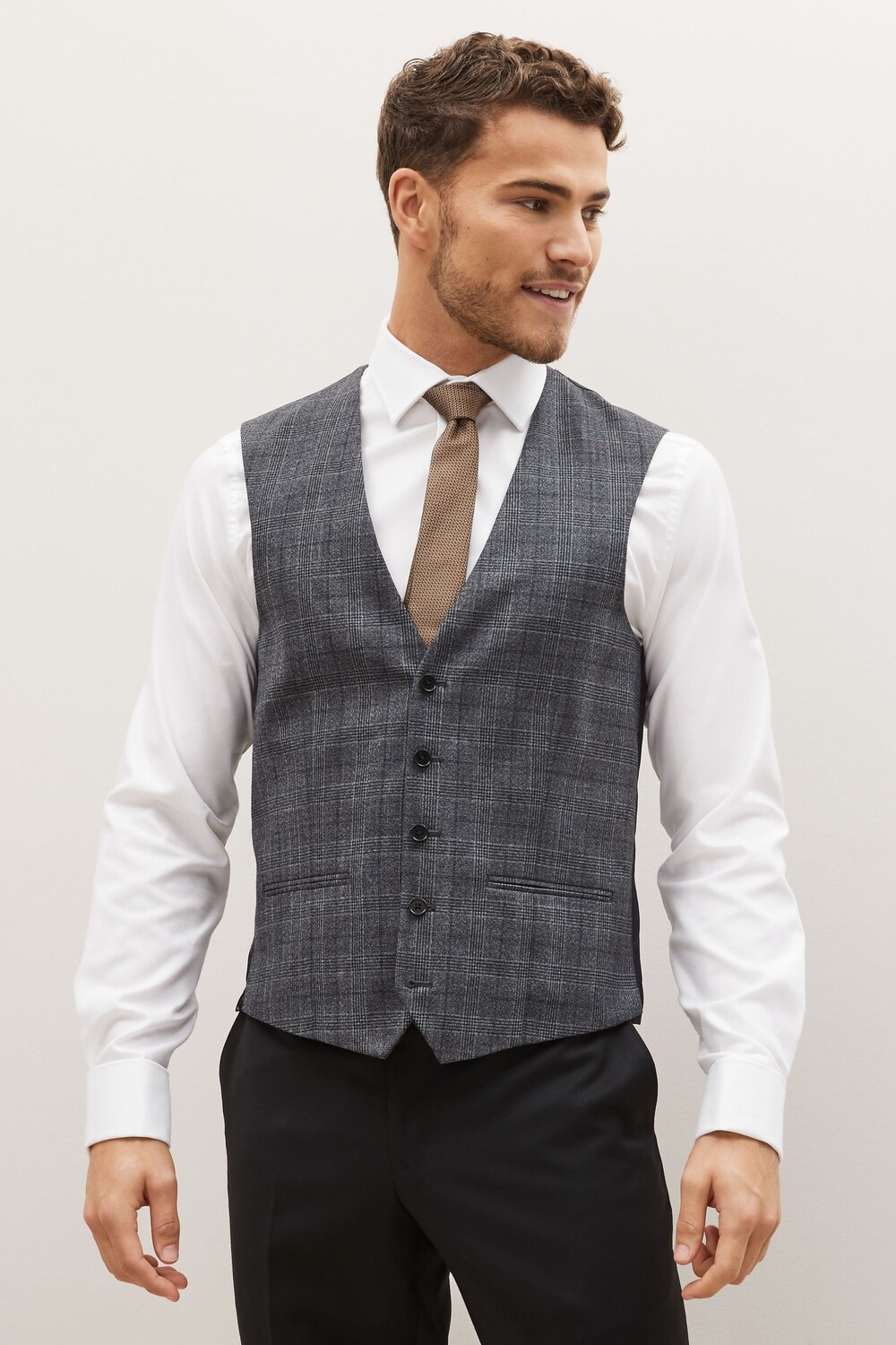 Клетчатый жилет от костюма Next, серый
Клетчатый жилет от костюма Next, серый