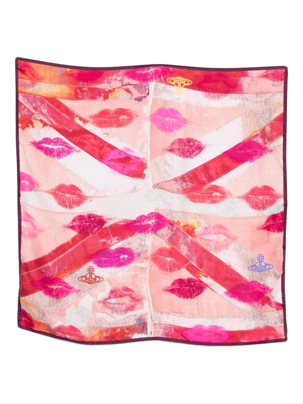 Платок квадратный с поцелуем и флагом Великобритании Vivienne Westwood, розовый
Платок квадратный с поцелуем и флагом Великобритании Vivienne Westwood, розовый