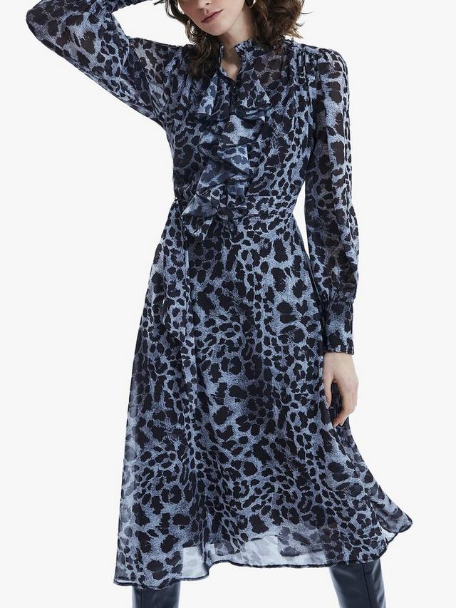 Миди-платье с рюшами и леопардовым принтом James Lakeland, цвет Black/Grey
Миди-платье с рюшами и леопардовым принтом James Lakeland, цвет Black/Grey