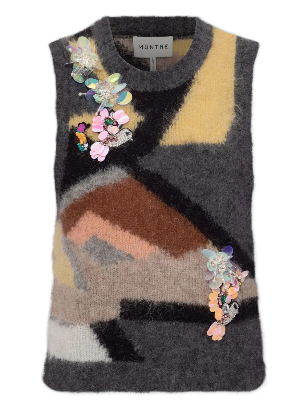 Жилет с декором из камней Munthe, серый
Жилет с декором из камней Munthe, серый
