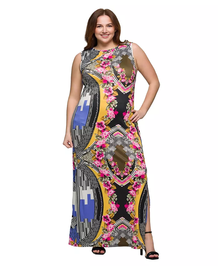 Платье макси размера плюс с принтом, без рукавов и разрезами по бокам 24seven Comfort Apparel, розовый
Платье макси размера плюс с принтом, без рукавов и разрезами по бокам 24seven Comfort Apparel, розовый