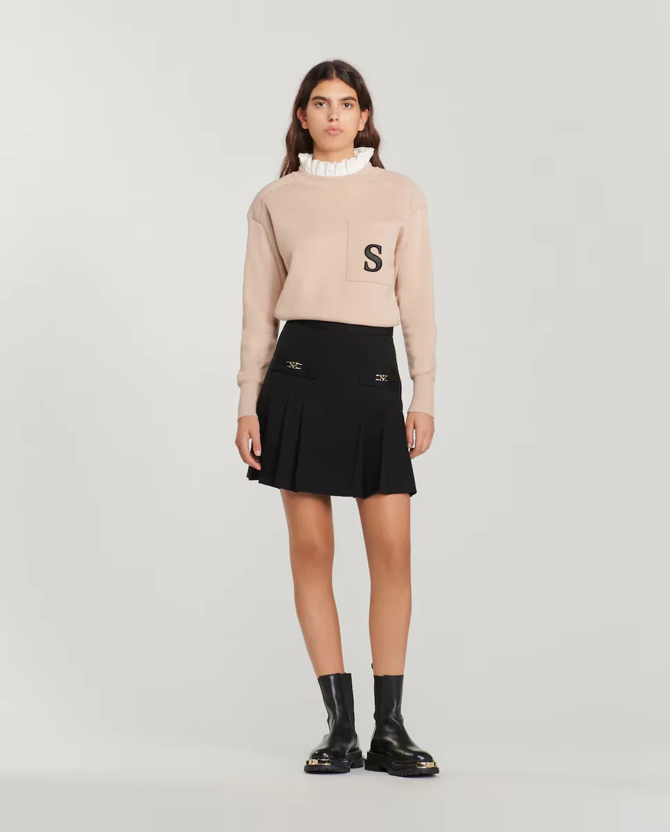 Короткая юбка со складками Sandro, черный
Короткая юбка со складками Sandro, черный