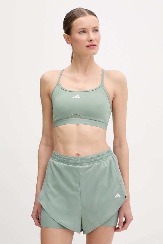 Спортивный бюстгальтер Aeroreact Adidas Performance, зеленый 
Спортивный бюстгальтер Aeroreact Adidas Performance, зеленый