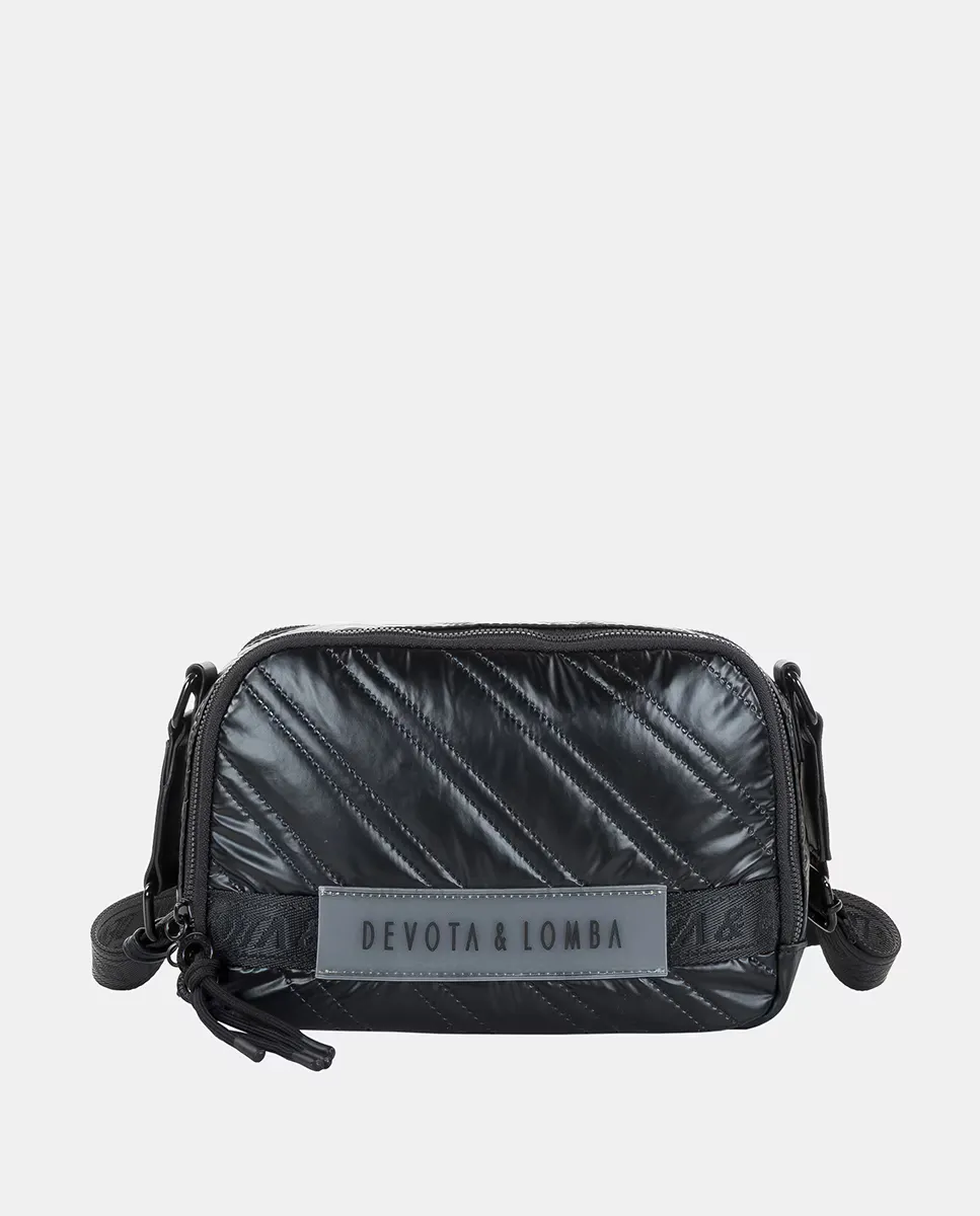 Матовая женская сумка через плечо черного цвета Devota & Lomba, Черный, Матовая женская сумка через плечо черного цвета Devota & Lomba 
Матовая женская сумка через плечо черного цвета Devota & Lomba, Черный, Матовая женская сумка через плечо черного цвета Devota & Lomba