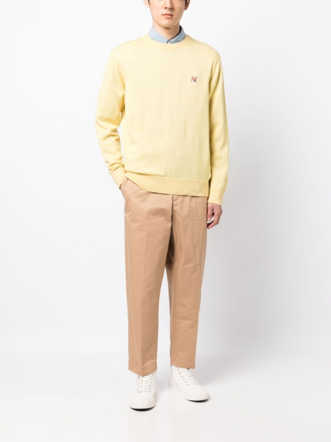 Maison Kitsuné прямые брюки строгого кроя, коричневый
Maison Kitsuné прямые брюки строгого кроя, коричневый