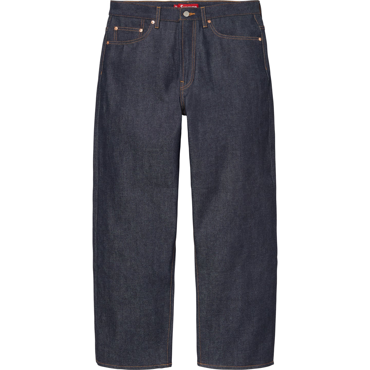 Ригидные бэгги джинсы selvedge Supreme, индиго
Ригидные бэгги джинсы selvedge Supreme, индиго