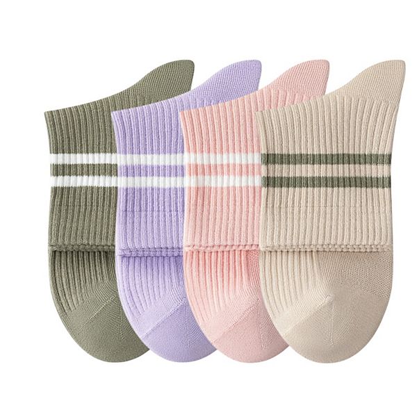 Женские спортивные носки 4 шт, рифленая вязка, контрастная двойная полоса, эластичные Anna-Kaci, Green Purple Pink
Женские спортивные носки 4 шт, рифленая вязка, контрастная двойная полоса, эластичные Anna-Kaci, Green Purple Pink