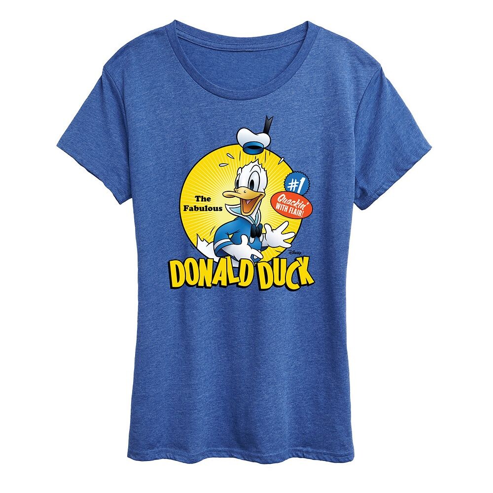 Женская футболка с потрясающим рисунком Disney's Donald Duck, цвет Heather Royal Blue
Женская футболка с потрясающим рисунком Disney's Donald Duck, цвет Heather Royal Blue