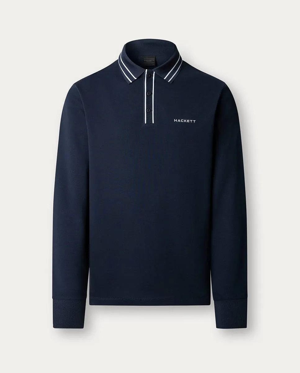 Мужское поло с длинными рукавами, вышитым логотипом и контрастной отделкой на воротнике, больших размеров Hackett, синий
Мужское поло с длинными рукавами, вышитым логотипом и контрастной отделкой на воротнике, больших размеров Hackett, синий