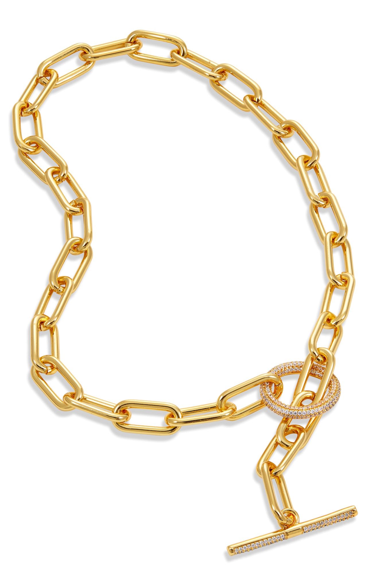 Позолоченное ожерелье-скрепка с фианитами Savvy Cie Jewels, желтый
Позолоченное ожерелье-скрепка с фианитами Savvy Cie Jewels, желтый