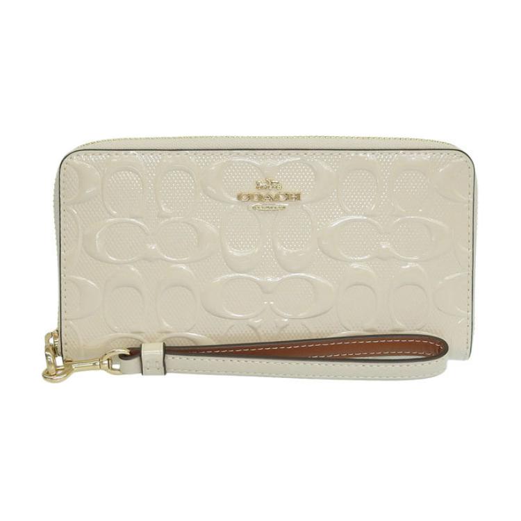 COACH Кожаный женский кошелек маленький белый, White
COACH Кожаный женский кошелек маленький белый, White