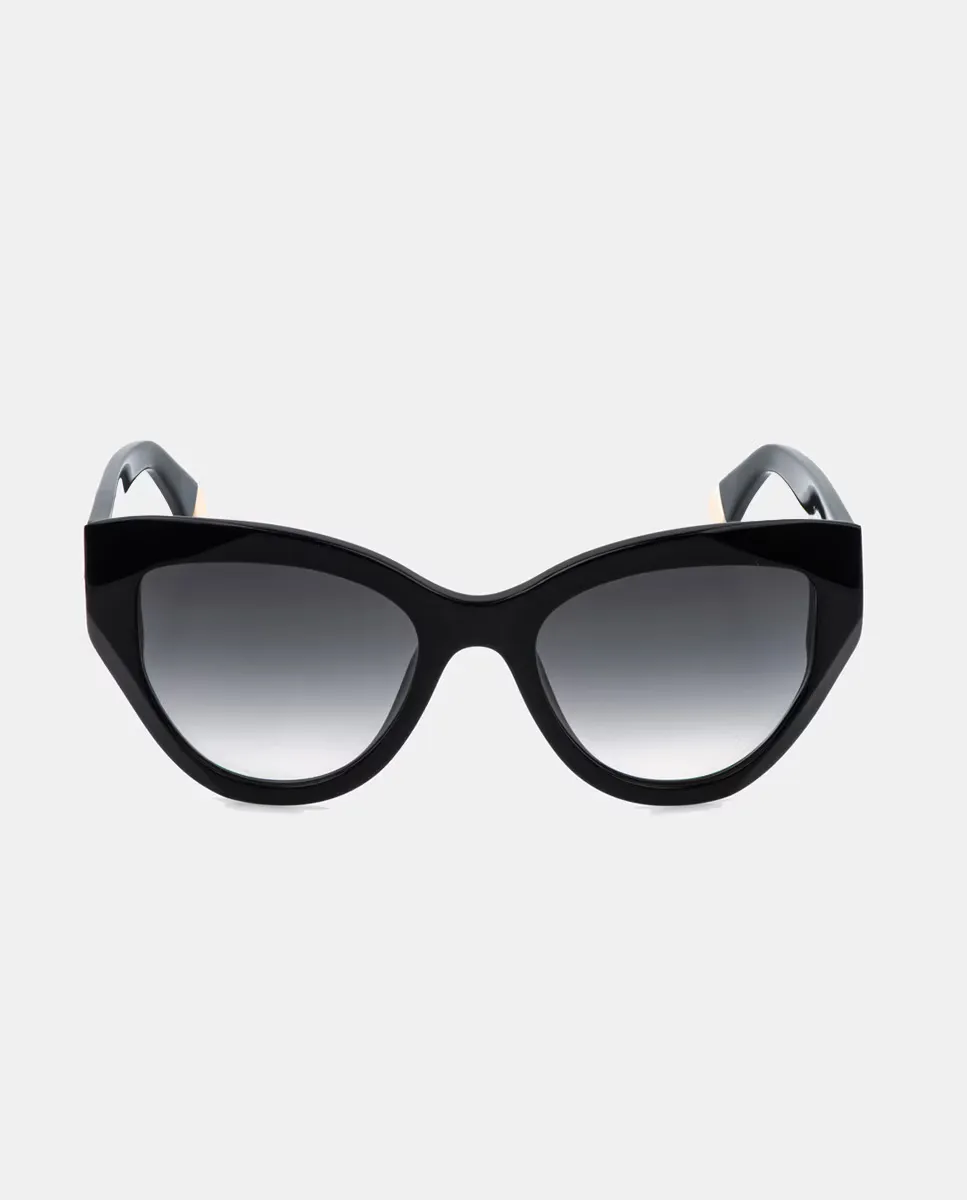 Геометрические женские солнцезащитные очки из ацетата с градиентными линзами Furla, чёрный 
Геометрические женские солнцезащитные очки из ацетата с градиентными линзами Furla, чёрный