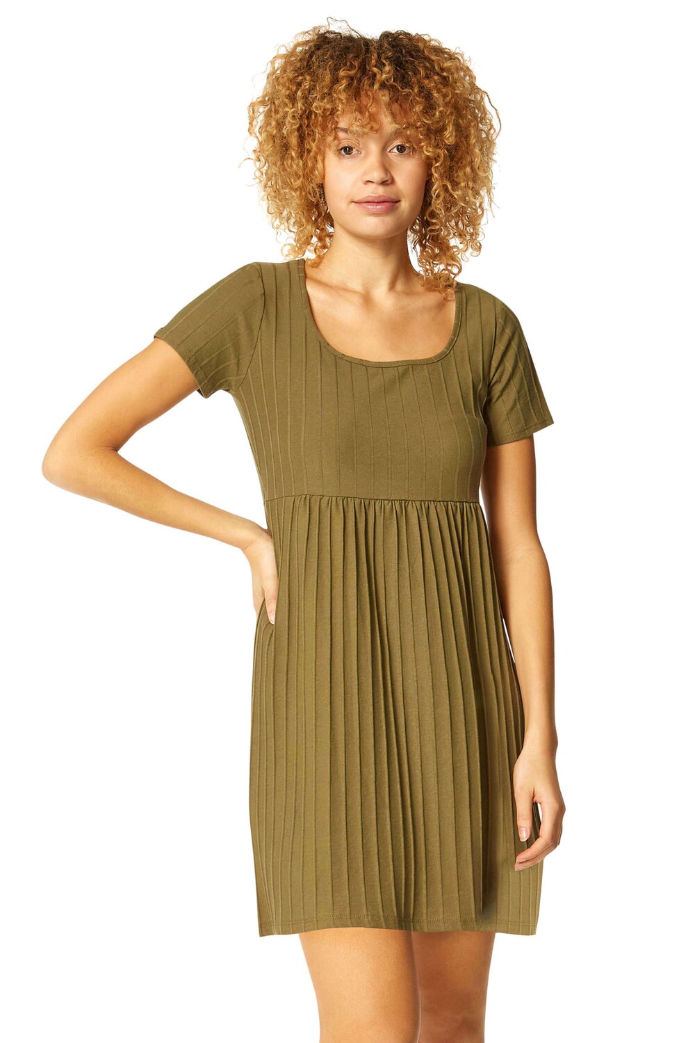 Платье приталенного кроя из джерси в рубчик Roman, коричневый
Платье приталенного кроя из джерси в рубчик Roman, коричневый