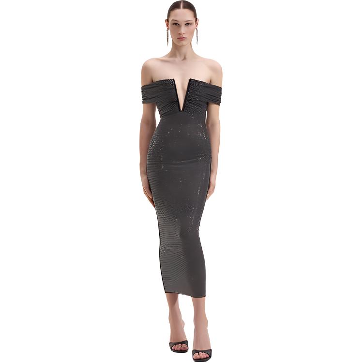 Self-portrait Женское классическое черное платье с коротким рукавом Self Portrait
Self-portrait Женское классическое черное платье с коротким рукавом Self Portrait