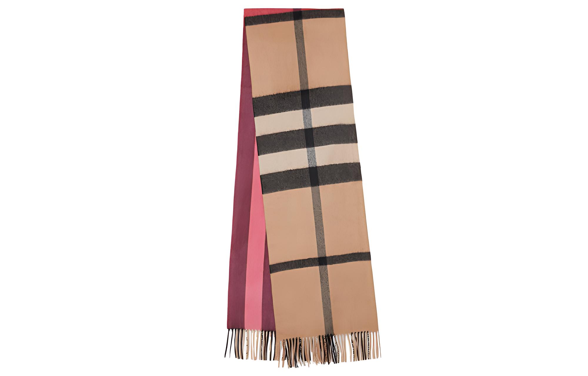 Шерстяной шарф женский розово-красный Burberry 
Шерстяной шарф женский розово-красный Burberry