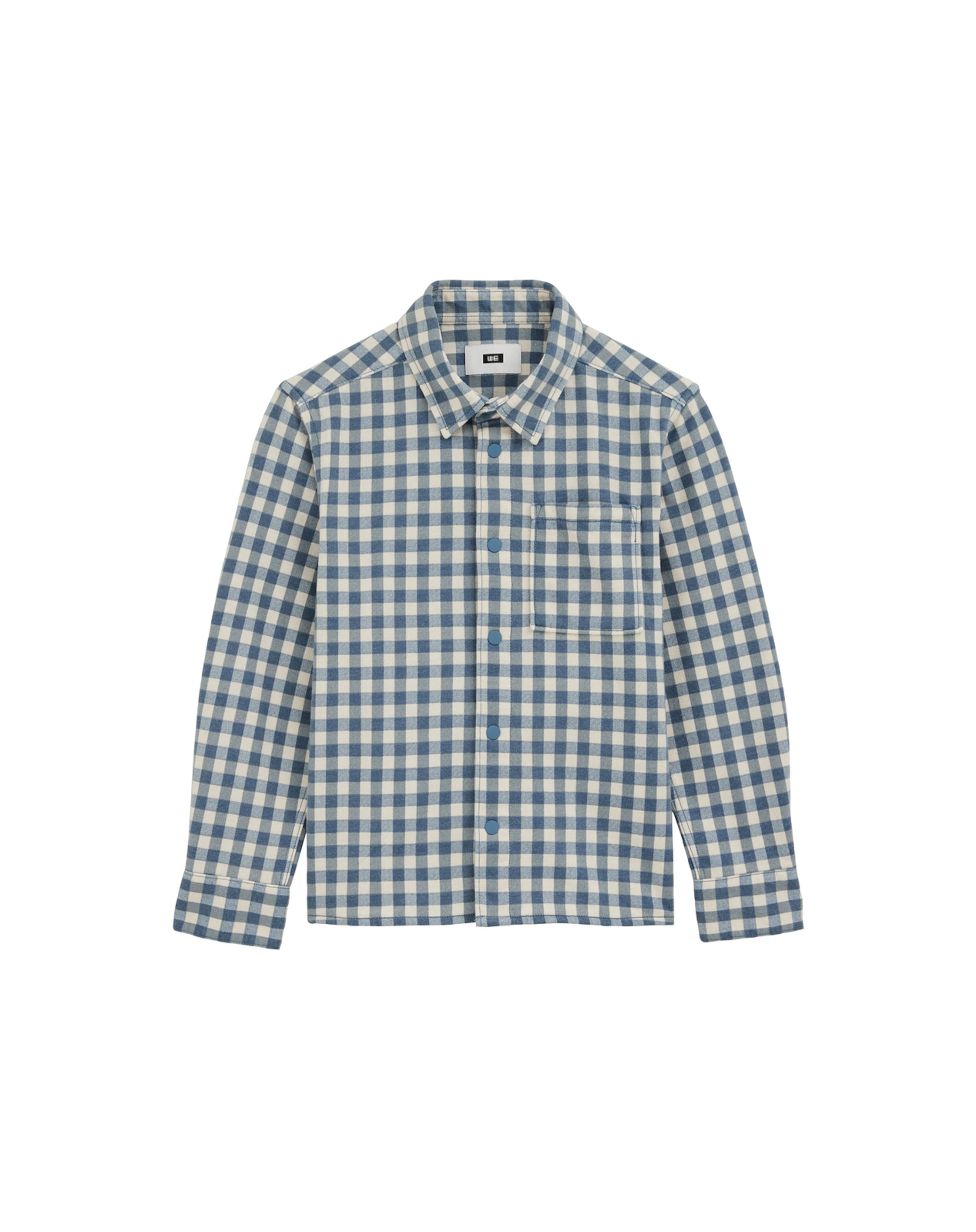 WE Fashion Рубашка на пуговицах синего цвета Regular fit
WE Fashion Рубашка на пуговицах синего цвета Regular fit