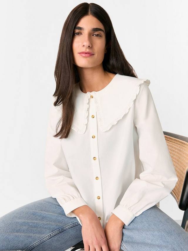 Блузка с длинными рукавами и воротником-жабо Whistles, White
Блузка с длинными рукавами и воротником-жабо Whistles, White