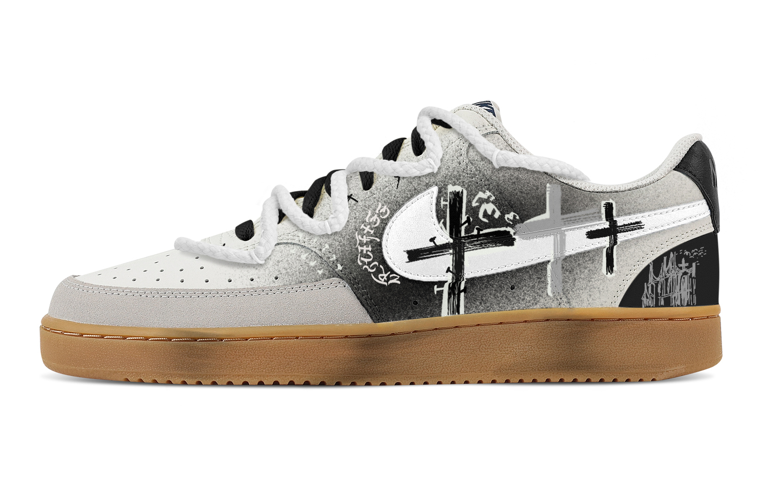 Nike Court Vision 1 Ruins Cross устойчивые к истиранию низкие кроссовки для скейтбординга мужские black white
Nike Court Vision 1 Ruins Cross устойчивые к истиранию низкие кроссовки для скейтбординга мужские black white