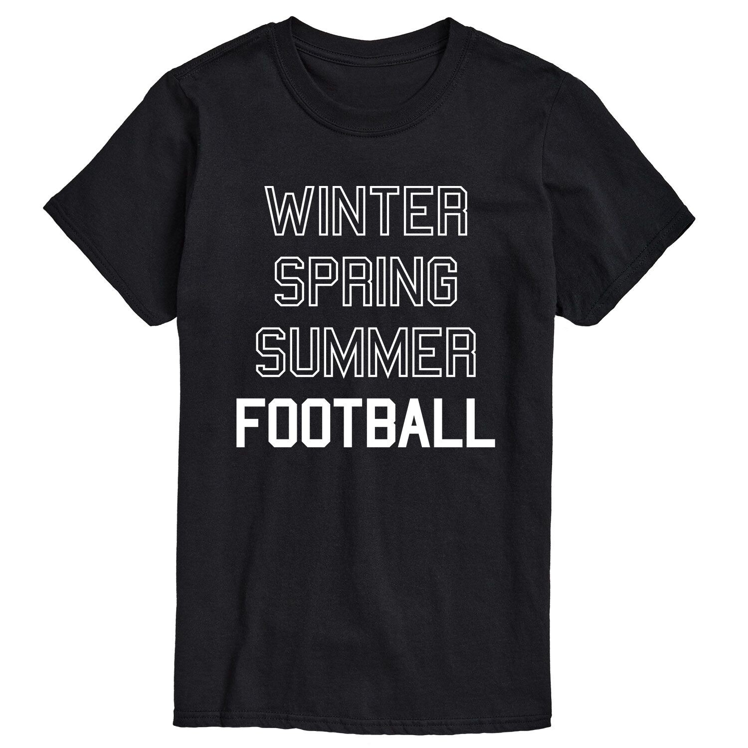 Big & Tall Seasons и футбольная футболка Licensed Character, черный
Big & Tall Seasons и футбольная футболка Licensed Character, черный