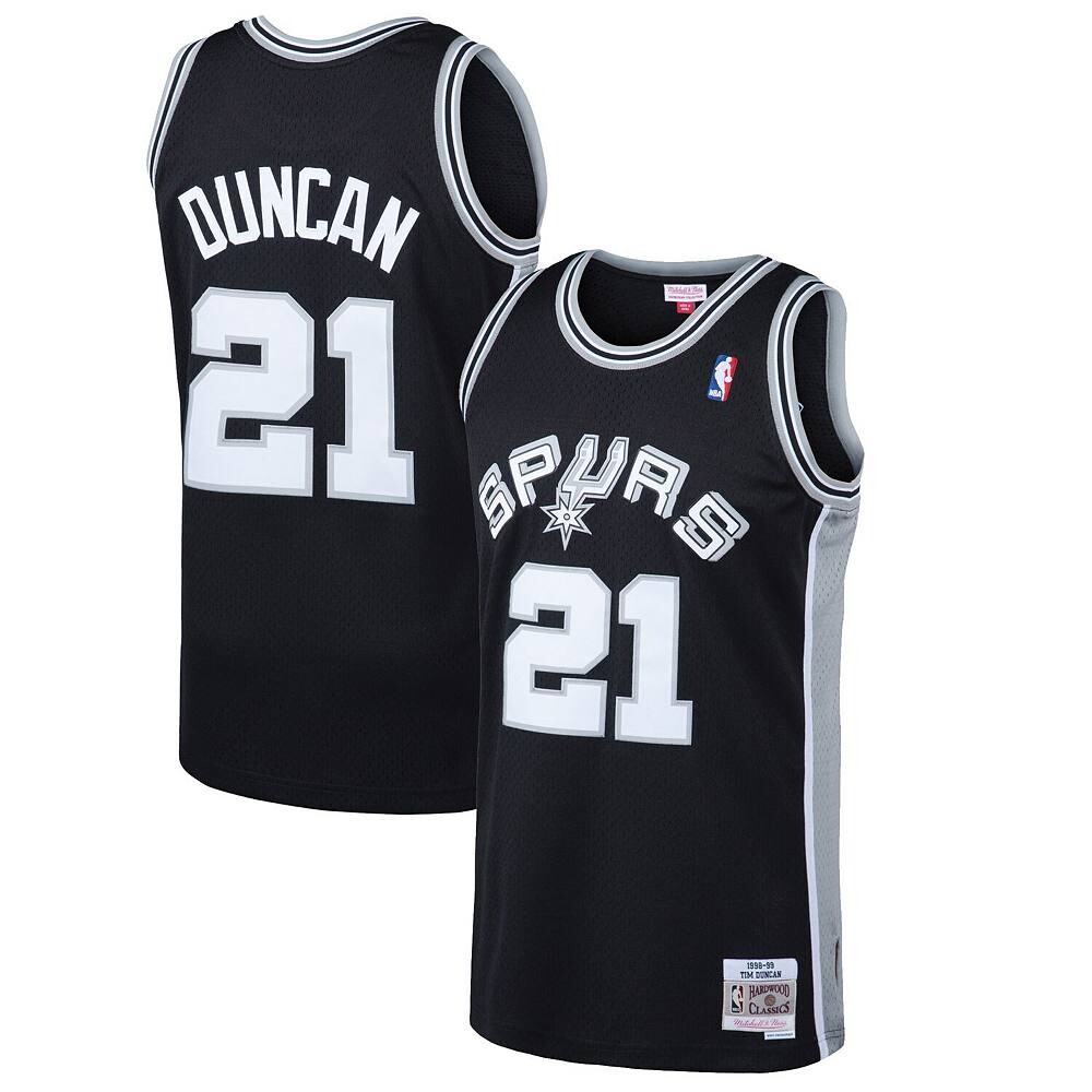 Мужская черная майка Mitchell & Ness Tim Duncan San Antonio Spurs 1998-99 Hardwood Classics Swingman, цвет Spr Black
Мужская черная майка Mitchell & Ness Tim Duncan San Antonio Spurs 1998-99 Hardwood Classics Swingman, цвет Spr Black