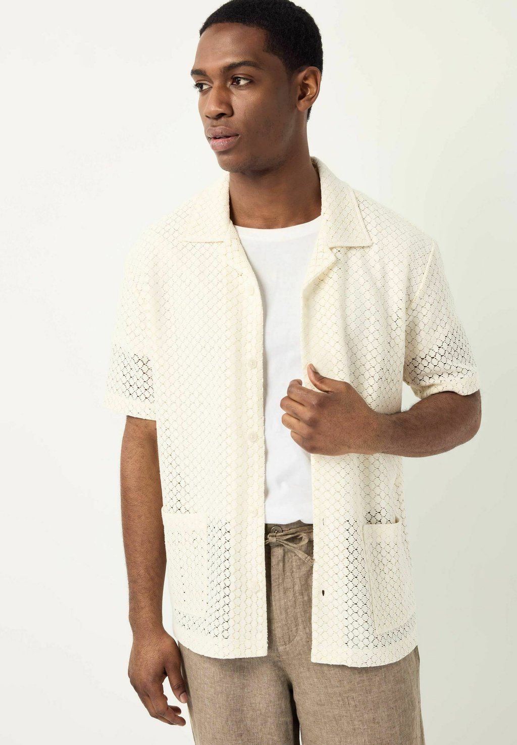 Рубашка TEXTURED BUTTON THROUGH Next, кремовый
Рубашка TEXTURED BUTTON THROUGH Next, кремовый