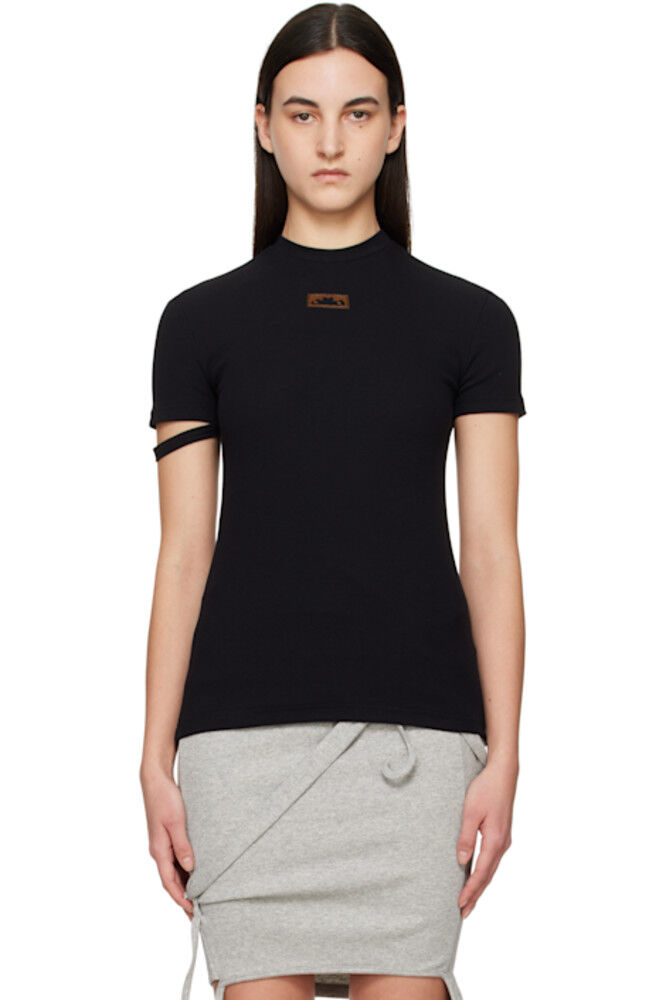 Черная футболка в рубчик Ottolinger
Черная футболка в рубчик Ottolinger