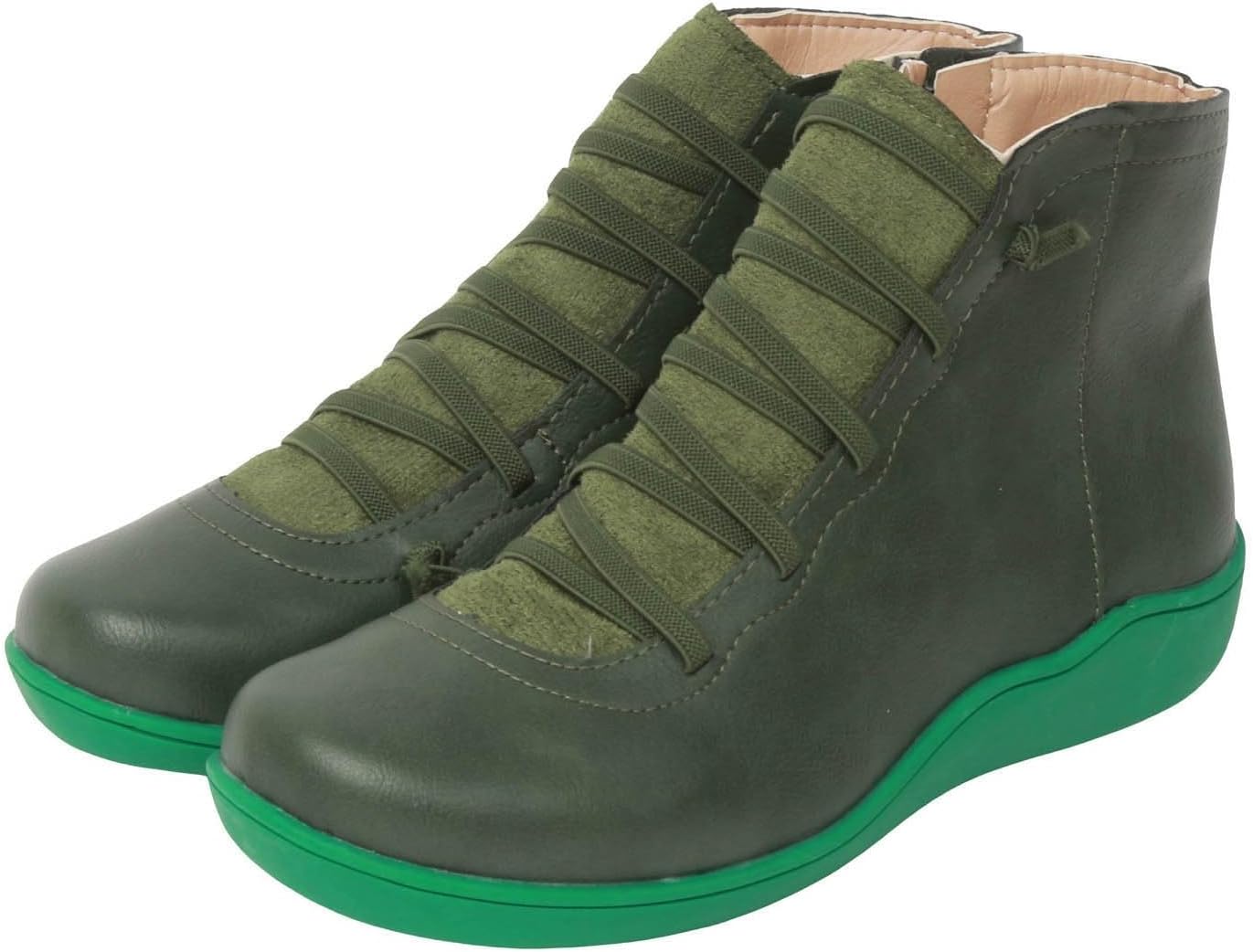 Женские ботильоны без каблука 2024 года с поддержкой свода стопы, модные ботинки на шнуровке с боковой молнией Generic, зеленый
Женские ботильоны без каблука 2024 года с поддержкой свода стопы, модные ботинки на шнуровке с боковой молнией Generic, зеленый