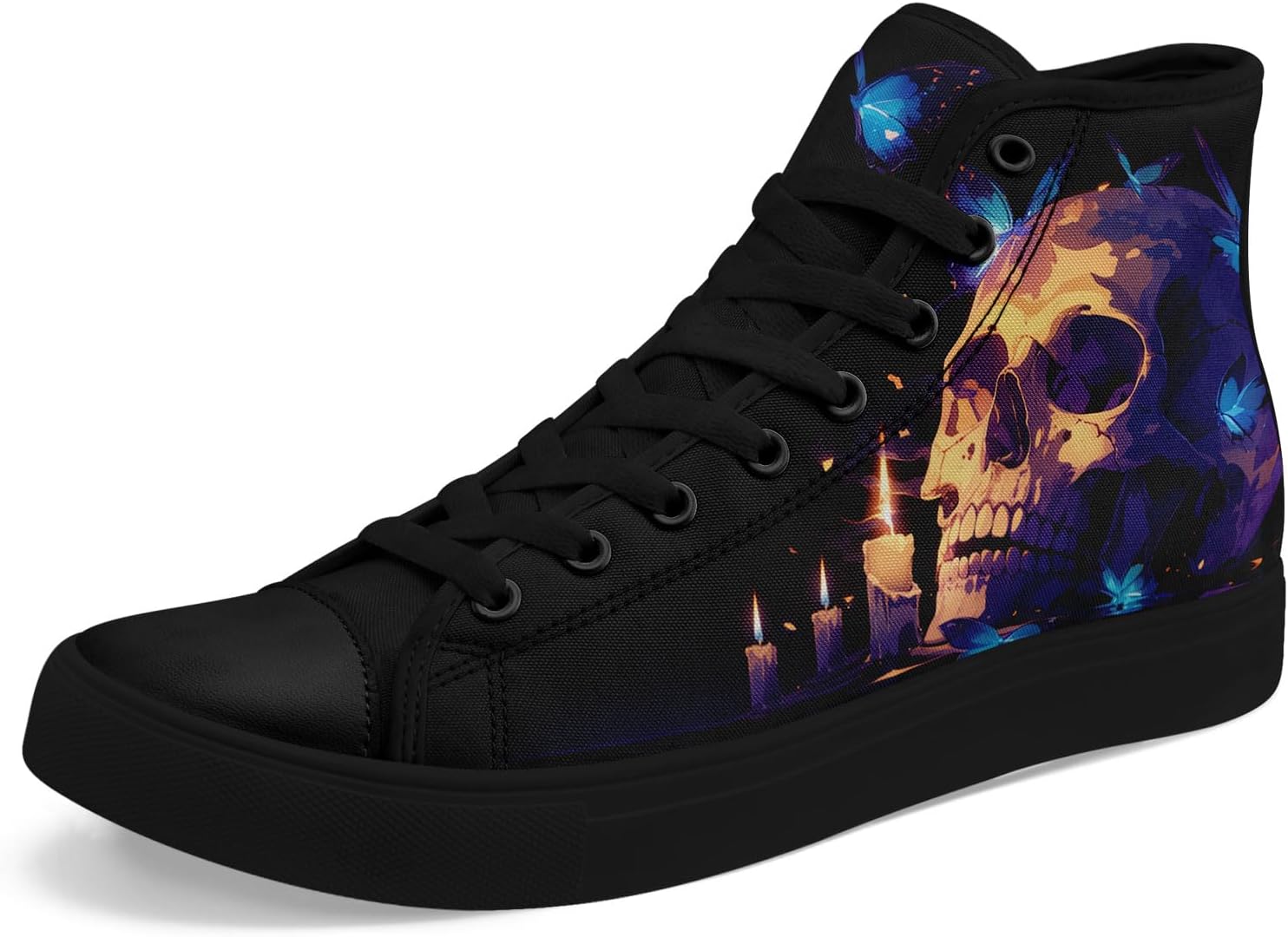 Высокие кеды с черепом из холста для мужчин и женщин, панк-готический стиль, модные унисекс, стильные повседневные обувь с плоской подошвой Awsole, черный/синий/бежевый
Высокие кеды с черепом из холста для мужчин и женщин, панк-готический стиль, модные унисекс, стильные повседневные обувь с плоской подошвой Awsole, черный/синий/бежевый