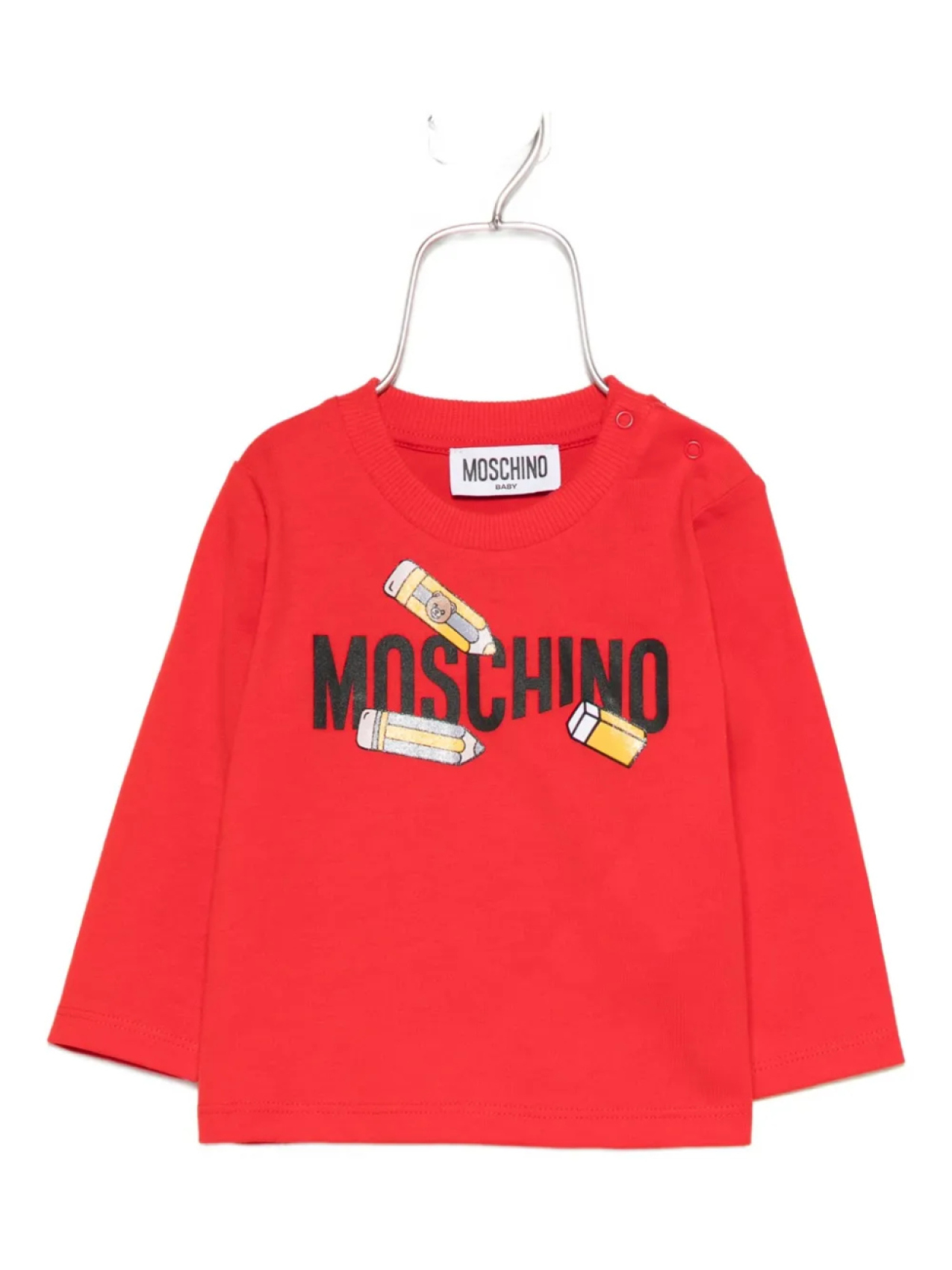 Толстовка Moschino Kids с длинными рукавами и принтом карандаша, красный
Толстовка Moschino Kids с длинными рукавами и принтом карандаша, красный