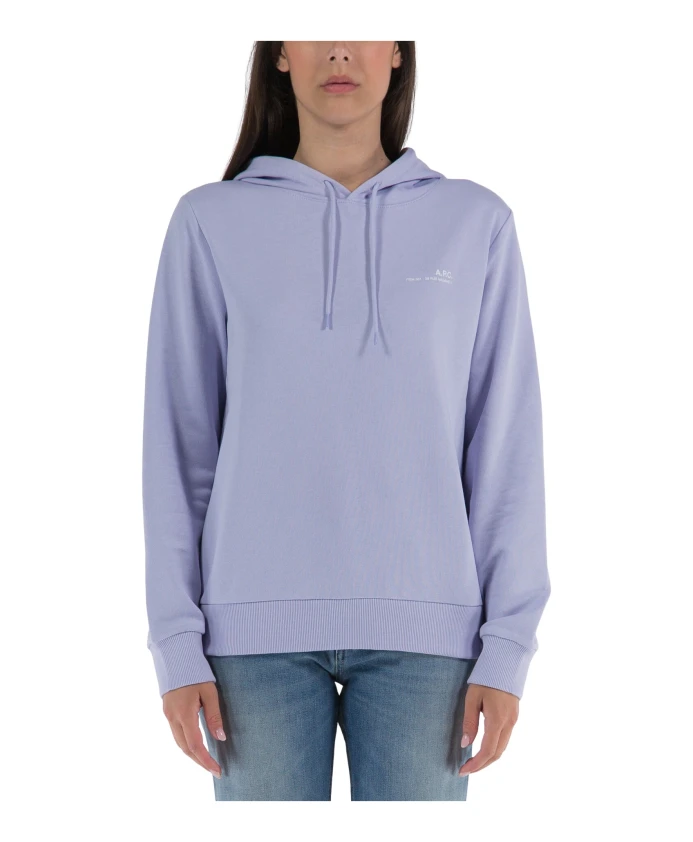 Толстовка с капюшоном, завязками и ребристыми манжетами. A.P.C., фиолетовый
Толстовка с капюшоном, завязками и ребристыми манжетами. A.P.C., фиолетовый