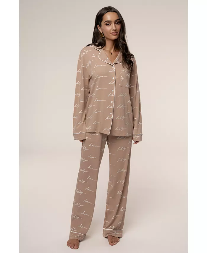 Женский домашний пижамный комплект для праздников Jluxlabel, загар/бежевый
Женский домашний пижамный комплект для праздников Jluxlabel, загар/бежевый