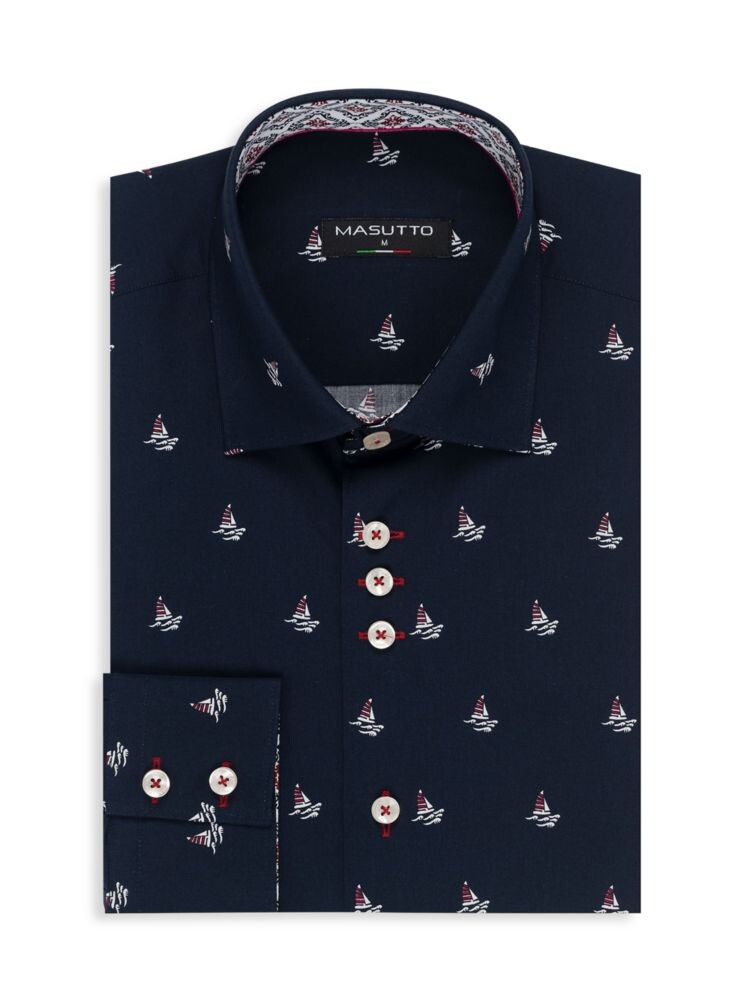 Классическая рубашка с принтом Masutto, темно-синий
Классическая рубашка с принтом Masutto, темно-синий