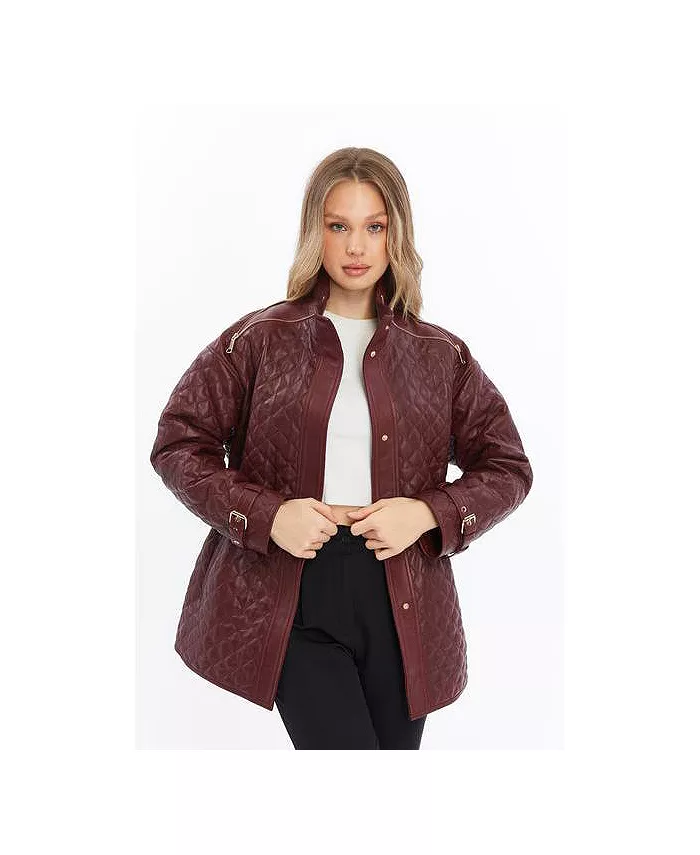 Женская кожаная куртка из натуральной кожи Furniq UK, красный
Женская кожаная куртка из натуральной кожи Furniq UK, красный