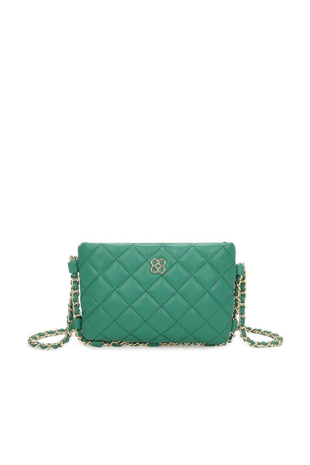 Стеганая мини-сумка через плечо из искусственной кожи с ромбовидным узором Clover Fontanella Fashion, зеленый
Стеганая мини-сумка через плечо из искусственной кожи с ромбовидным узором Clover Fontanella Fashion, зеленый