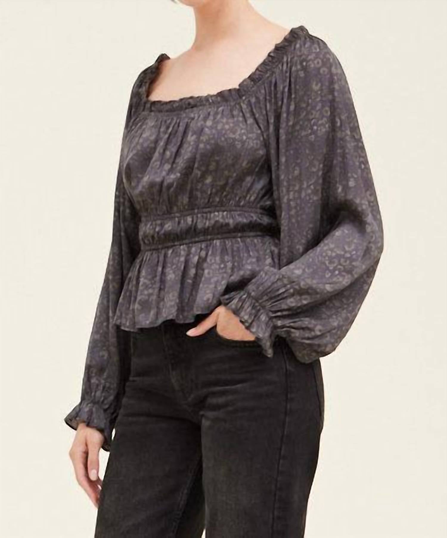 "Purfectly Leopard" Сатиновая блузка в леопардовом принте цвета Eclipse GRADE & GATHER
"Purfectly Leopard" Сатиновая блузка в леопардовом принте цвета Eclipse GRADE & GATHER