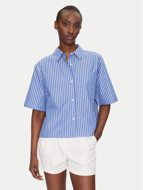 Рубашка свободного кроя WW0WW44717 Tommy Hilfiger, синий
Рубашка свободного кроя WW0WW44717 Tommy Hilfiger, синий