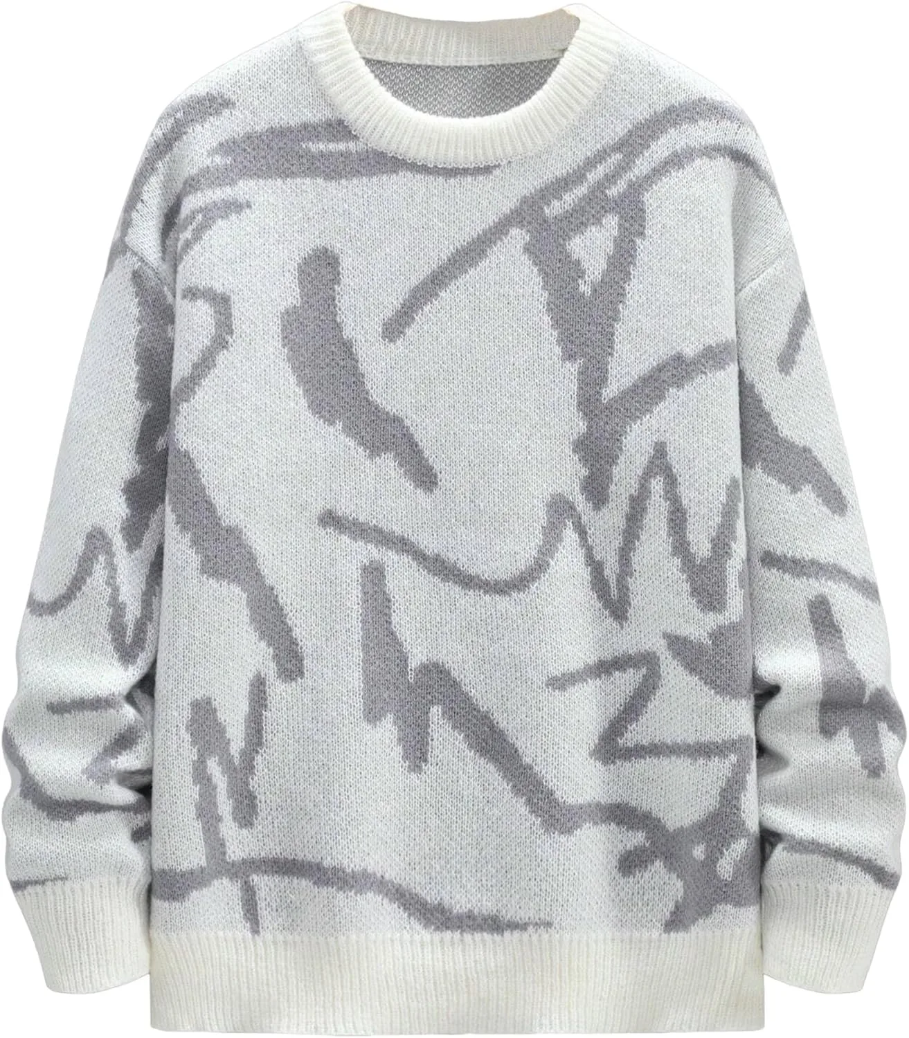 Мужской оверсайз свитер с длинным рукавом и графическим жаккардом Lunoakvo
Мужской оверсайз свитер с длинным рукавом и графическим жаккардом Lunoakvo