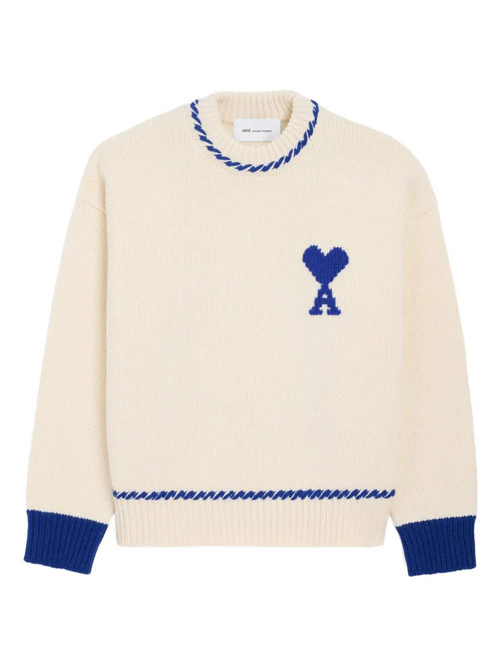 Свитер с монограммой ami de coeur AMI Paris, бежевый
Свитер с монограммой ami de coeur AMI Paris, бежевый