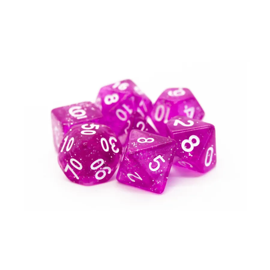 Poly Set полупрозрачный пурпурный с белым (7), Acrylic-Resin Dice - Sparkle
Poly Set полупрозрачный пурпурный с белым (7), Acrylic-Resin Dice - Sparkle