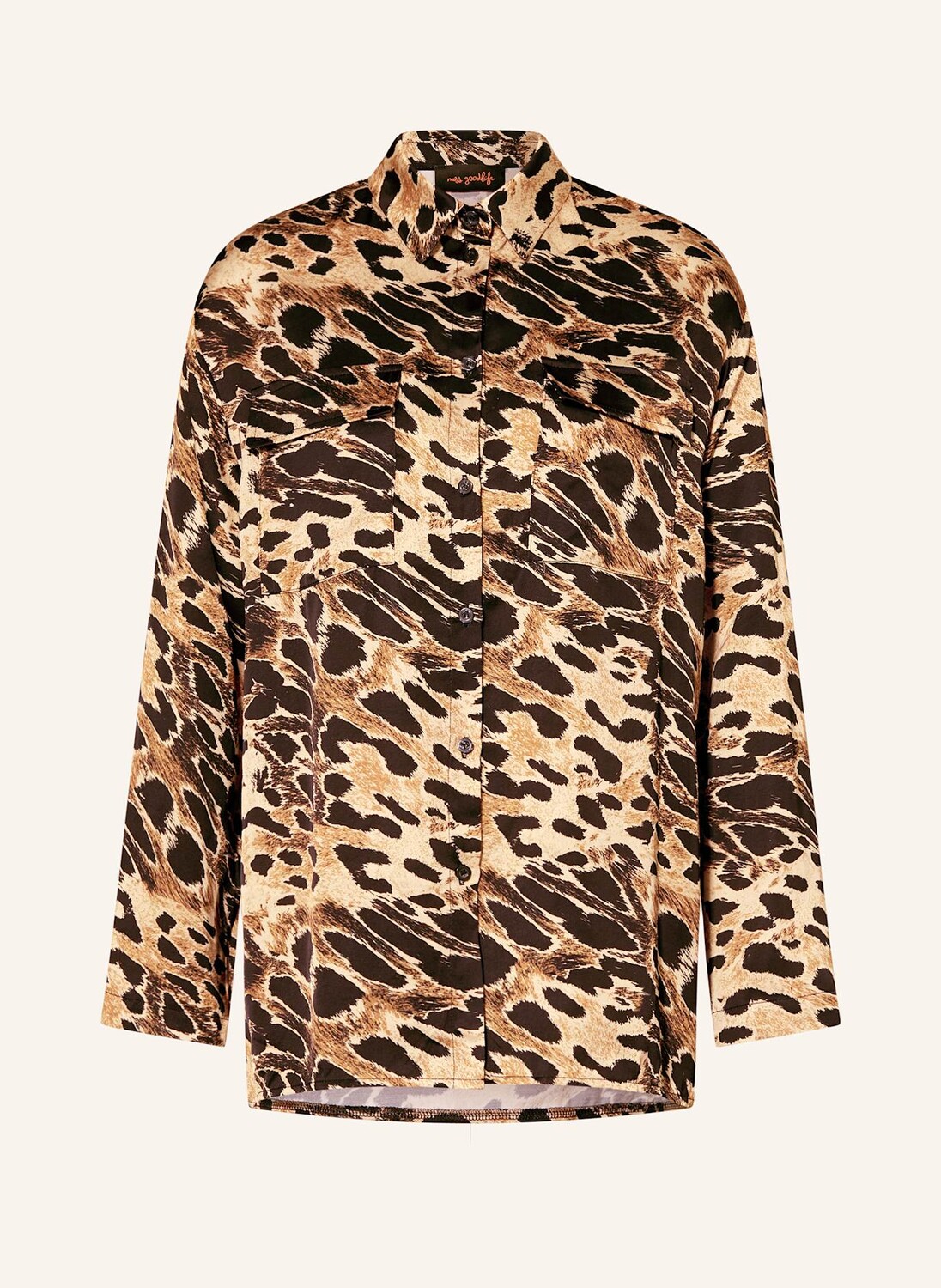 Блузка-Рубашка из атласа Miss Goodlife, коричневый 
Блузка-Рубашка из атласа Miss Goodlife, коричневый