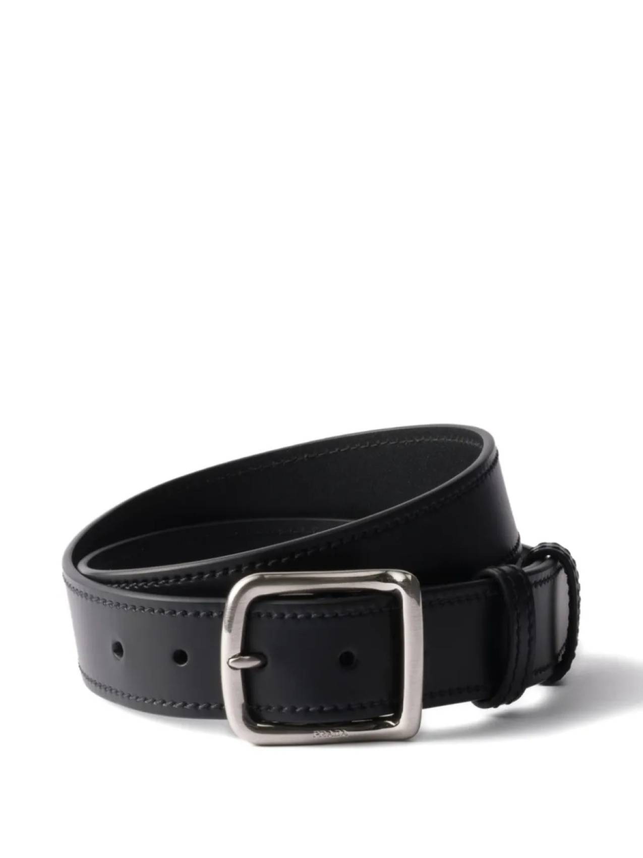 Ремень с кожаной пряжкой Prada, черный
Ремень с кожаной пряжкой Prada, черный