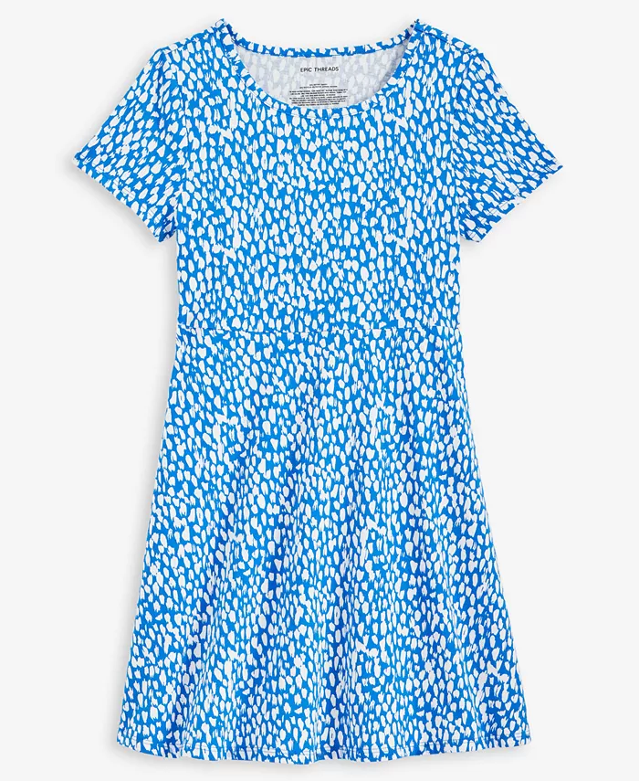 Платье фасона "скейтер" с гороховым принтом для девочек Little & Big Girls Epic Threads, синий
Платье фасона "скейтер" с гороховым принтом для девочек Little & Big Girls Epic Threads, синий