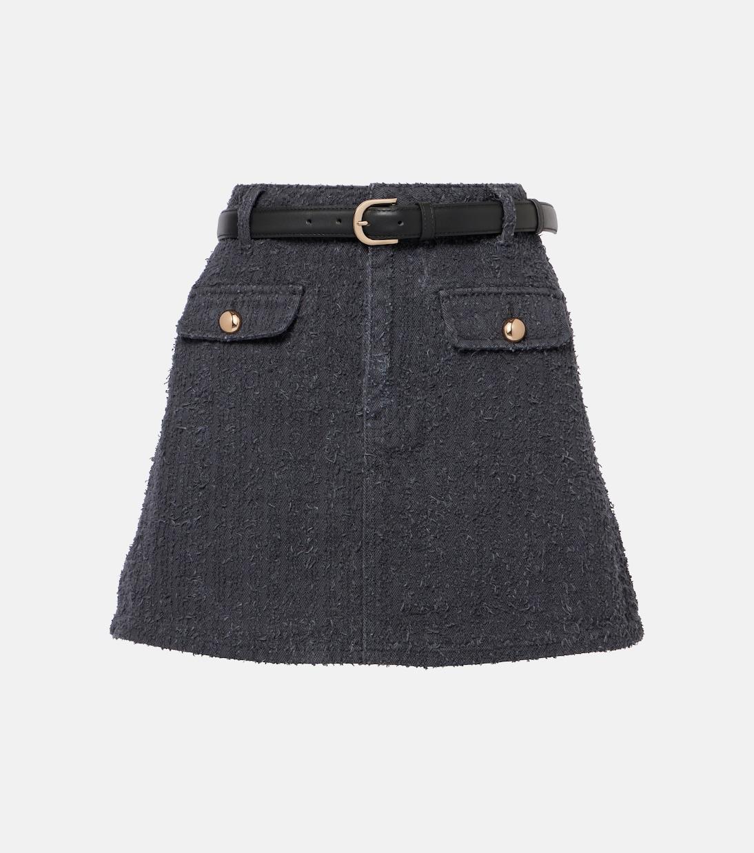 Мини-юбка из фактурного денима Self-Portrait, серый
Мини-юбка из фактурного денима Self-Portrait, серый
