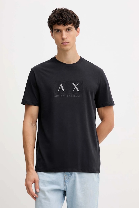 Хлопковая футболка Armani Exchange, темно-синий
Хлопковая футболка Armani Exchange, темно-синий