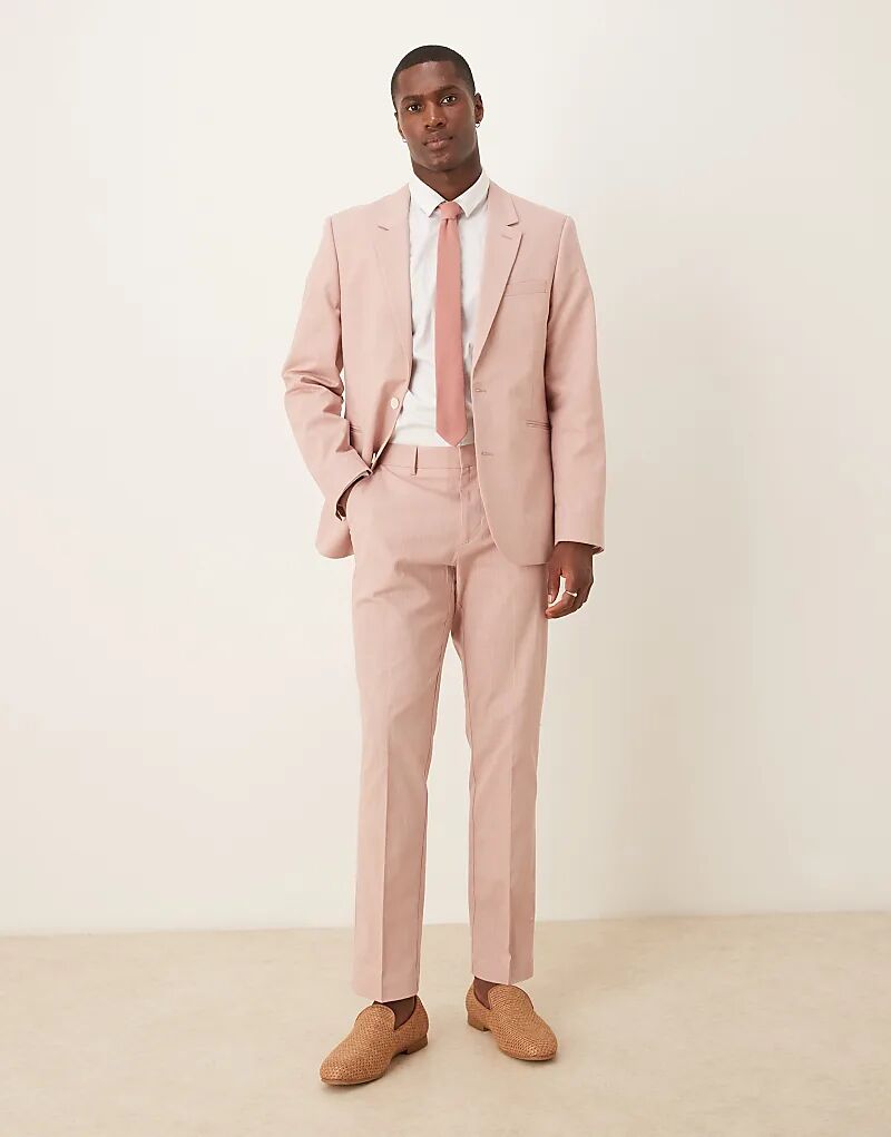 Узкие брюки из льняного материала ASOS DESIGN со складкой спереди розового цвета
Узкие брюки из льняного материала ASOS DESIGN со складкой спереди розового цвета