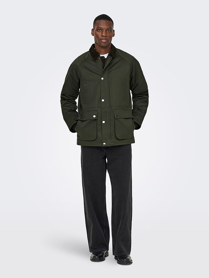 ONLY & SONS Рубашка-куртка темно-зеленого цвета
ONLY & SONS Рубашка-куртка темно-зеленого цвета