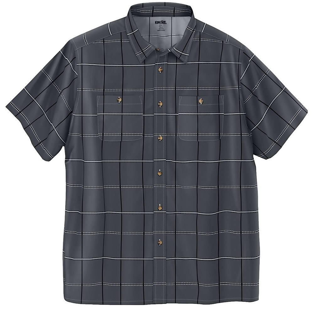 Мужская спортивная рубашка в клетку с короткими рукавами и принтом Kingsize Big & Tall KingSize, цвет Steel Window Pane
Мужская спортивная рубашка в клетку с короткими рукавами и принтом Kingsize Big & Tall KingSize, цвет Steel Window Pane