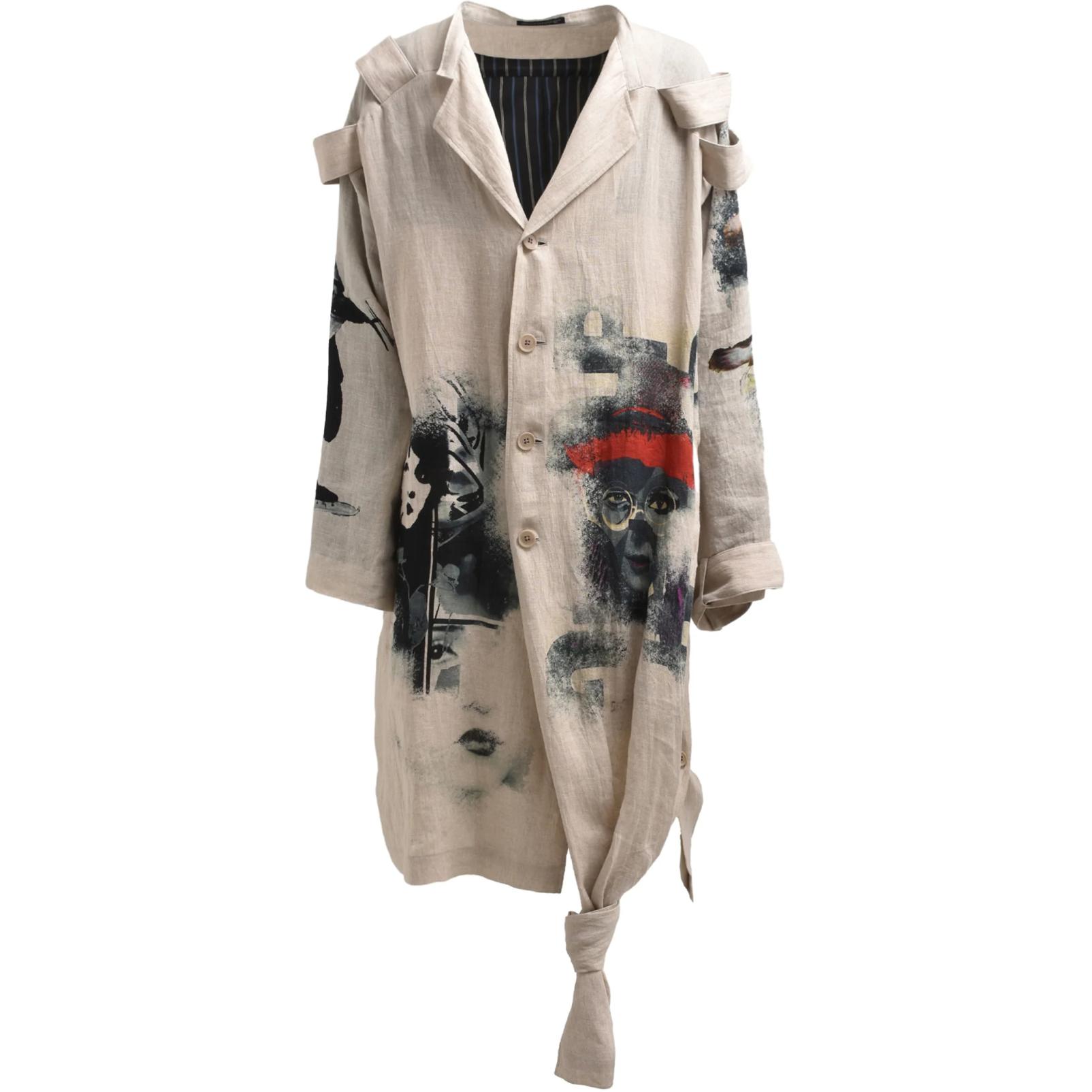 Yohji Yamamoto Узорчатый двойной жакет с погонами, Ecru
Yohji Yamamoto Узорчатый двойной жакет с погонами, Ecru