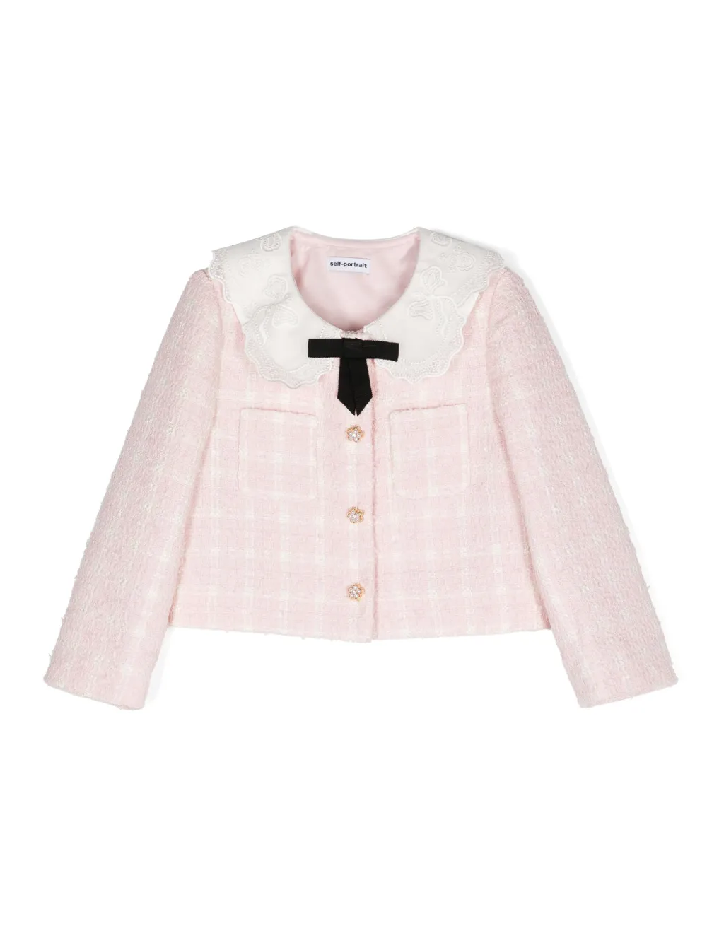 Твидовый жакет с воротником Питер Пэн Self-Portrait Kids, розовый
Твидовый жакет с воротником Питер Пэн Self-Portrait Kids, розовый