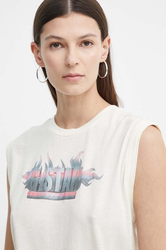 Хлопковый топ G-Star Raw, бежевый
Хлопковый топ G-Star Raw, бежевый